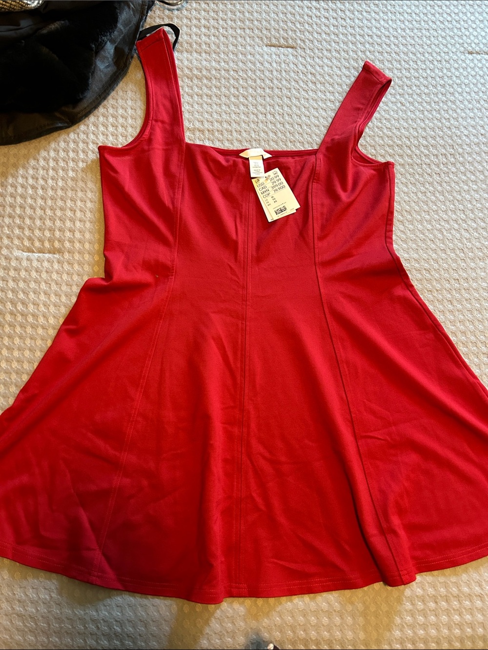Red Fit-and-Flare Women’s Skater Style Dress (short)